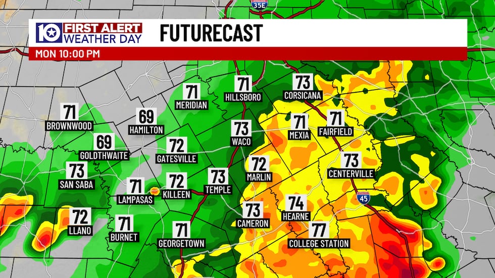 Although storms from the morning hours may depart Central Texas mid-to-late morning leaving...