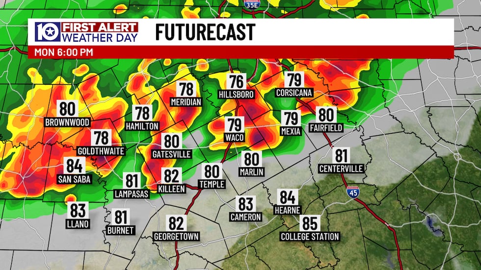 Although storms from the morning hours may depart Central Texas mid-to-late morning leaving...