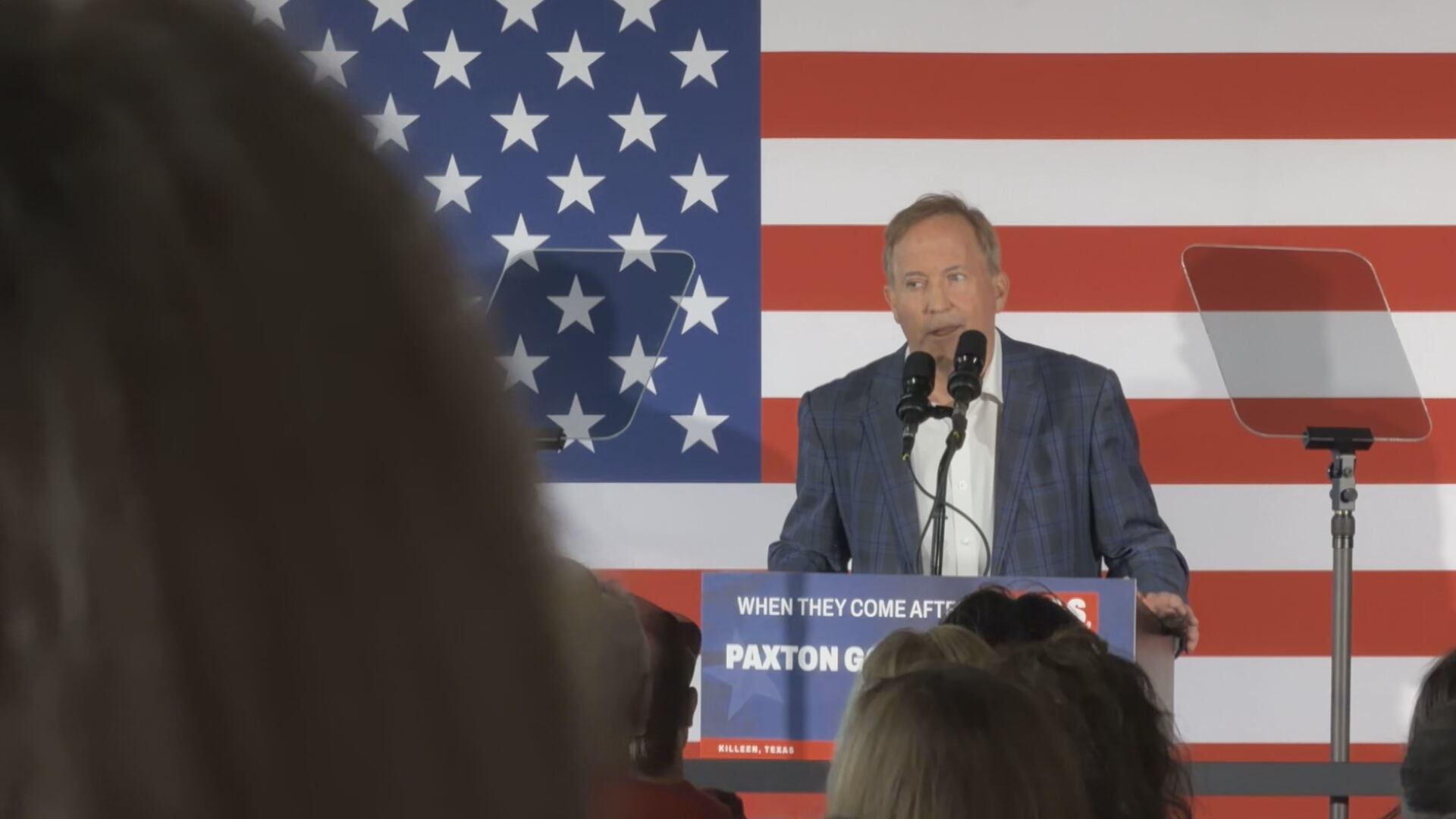 Ken Paxton Holds Campaign Stop in Killeen During Bus Tour