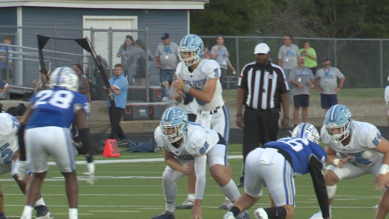 China Spring QB Cash McCollum prepares for the snap