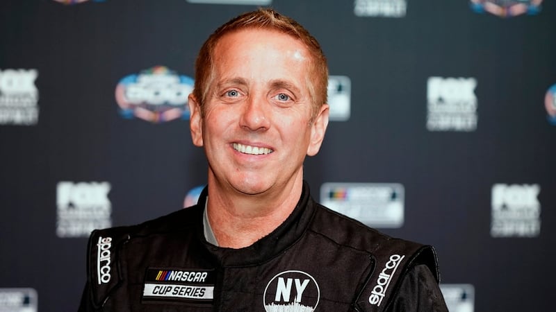 FILE - Greg Biffle smiles during NASCAR Daytona 500 auto racing media day at Daytona...