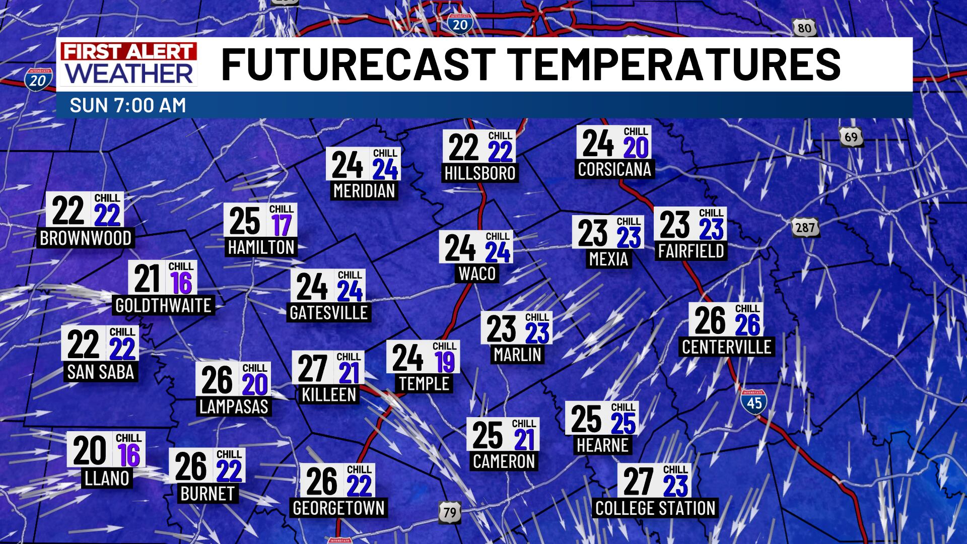 First Alert : Hard Freeze Tonight ! 