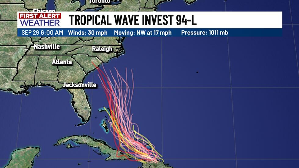 Invest 94-L Ensemble Track