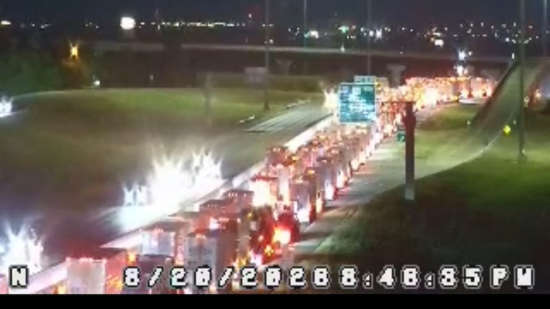 Backup on I-35 in Belton, Texas