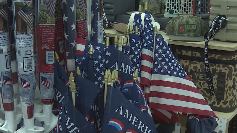 Flags for sale at Keith's Ace Hardware