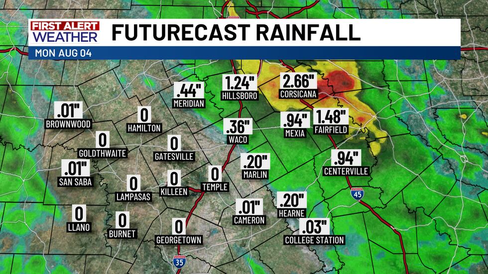 This particular version of the Futurecast MIGHT be overdoing the rainfall totals a little, but...
