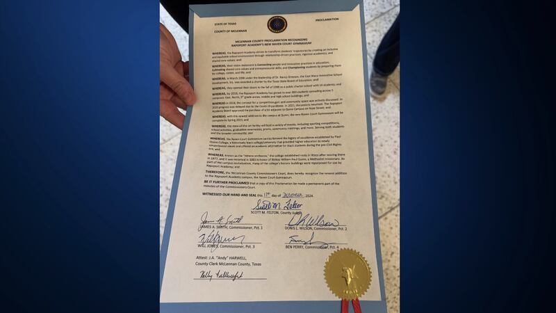 McLennan County Commissioners Court proclamation