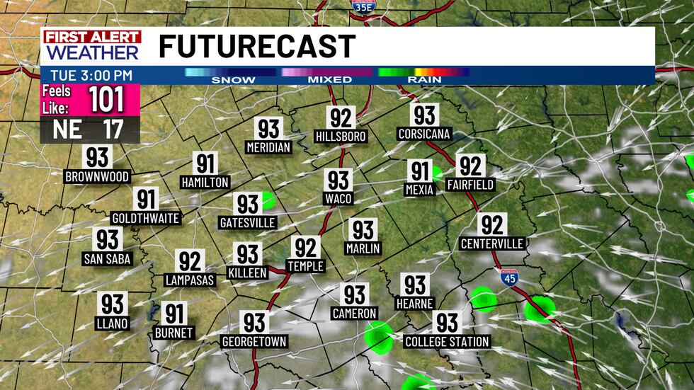 First Alert Futurecast Tuesday 3 PM