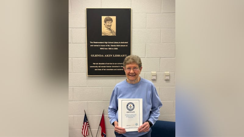 Longtime educator Glenda Akin is now part of the Guinness World Records.