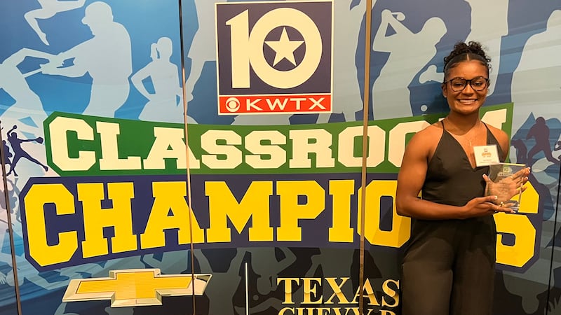 Copperas Cove's Jiya Edwards at the KWTX Classroom Champion Banquet
