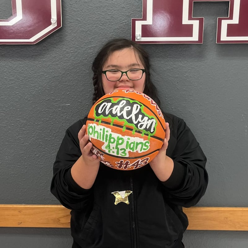 6th grader Adelyn Olivarez, of Cameron, made the shot in a game between Cameron Junior High's...