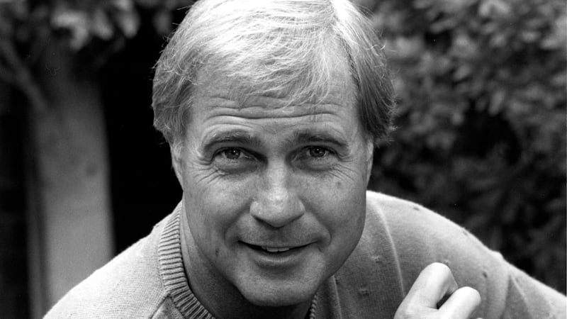 FILE - Actor Gil Gerard poses in Los Angeles, Ca. on July 16, 1990.