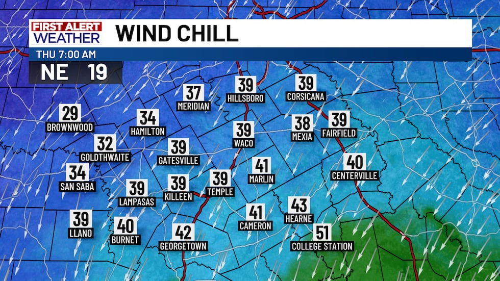 Thursday Morning Wind Chills