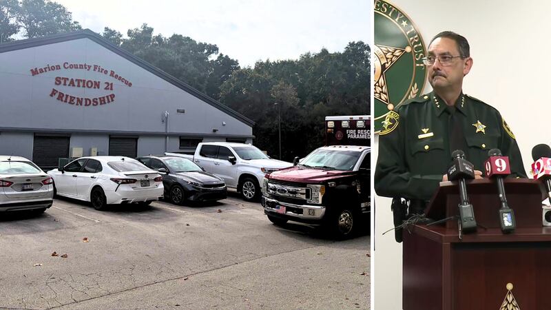 Sheriff Billy Woods announced the arrests of four Marion County Fire Rescue employees.