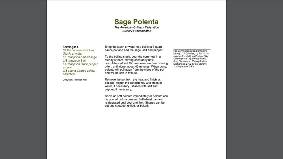 Sage Polenta