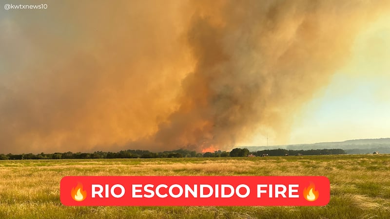 Rio Escondido Fire near Evant, Texas, in Hamilton County