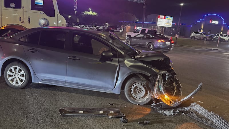 A wreck shut down traffic at the intersection of Harvey Road and George Bush Drive East in...