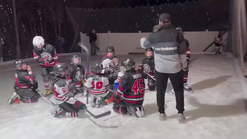 A Wisconsin family built a massive backyard ice rink for their youth hockey team.