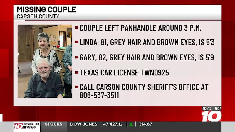 Elderly couple missing since Thanksgiving afternoon