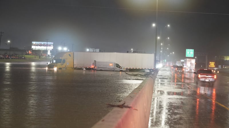 i-35 flooded in Waco, Texas, on Sunday, June 14, 2026.