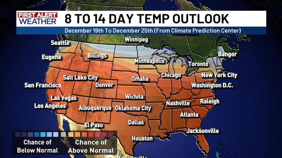 Central Texas is expecting a big warm up in the days leading up to Christmas, but nearly the...