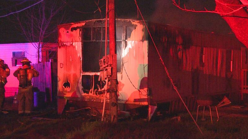 Mobile Home Exploding Fire destroys mobile home; displaces one resident