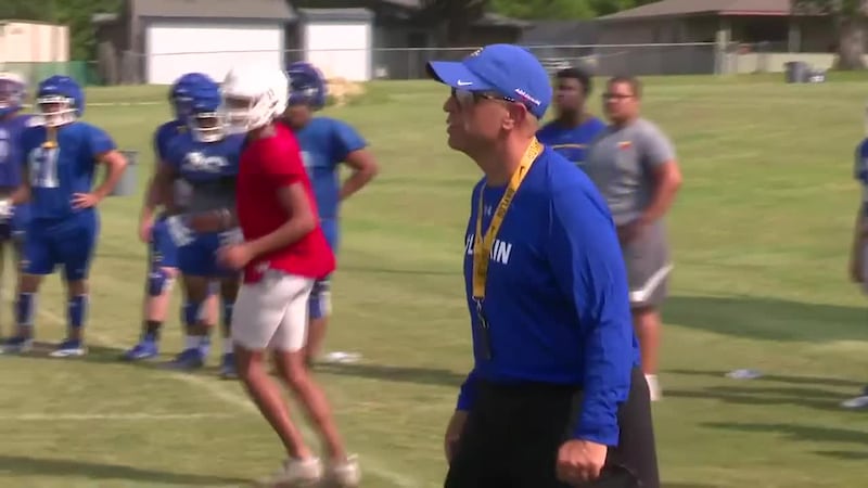 Copperas Cove head coach Tony Johnson during spring football