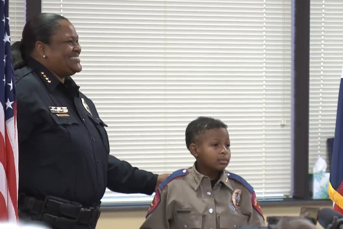 Waco Officer Ridge Texas boy afflicted with terminal brain cancer sworn in as honorary ...