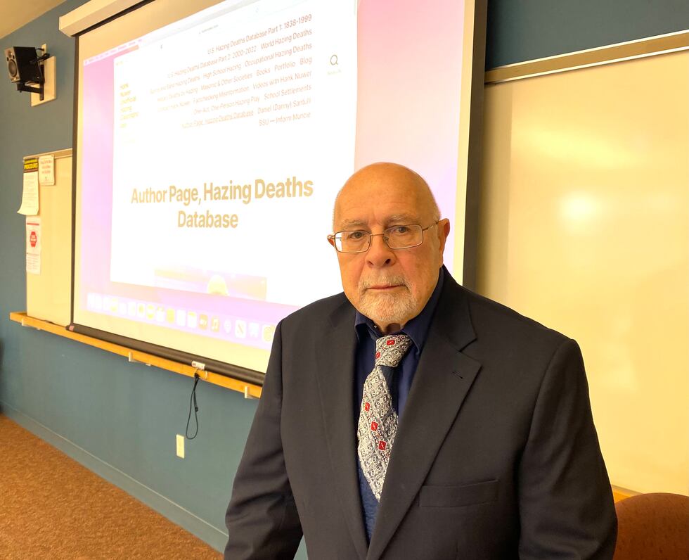 Hank Nuwer, a journalist and college professor, showcases the database of hazing incidents...