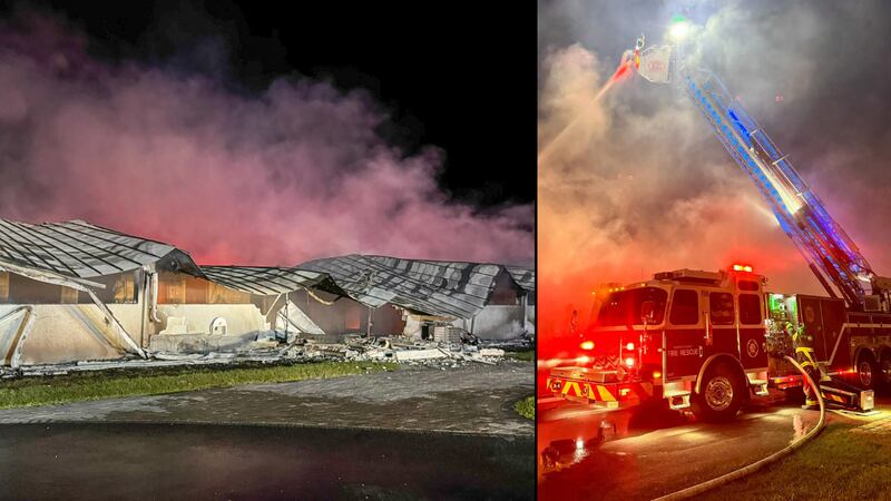 21 horses die after barn catches fire in Marion County.