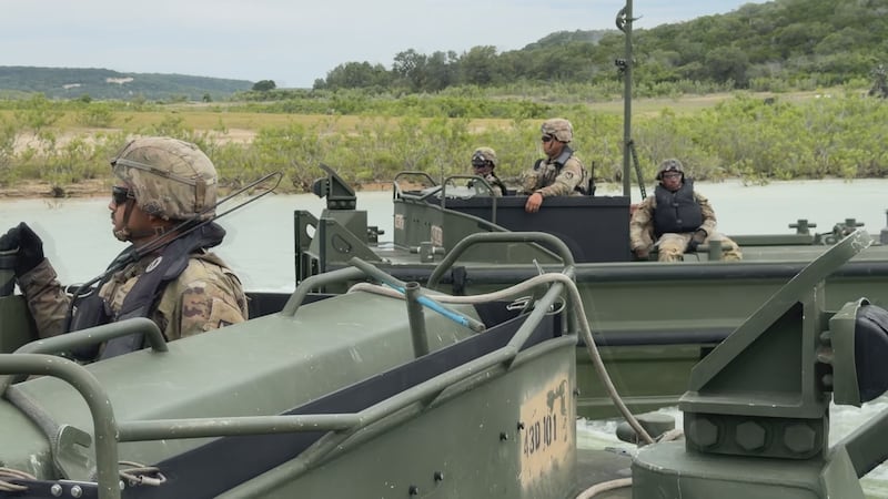 Operation Hood Strike brings all three Army components together for massive water crossing...
