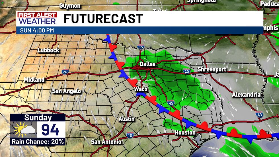 The front should start to move out of the area by the end of the weekend, as a stronger...