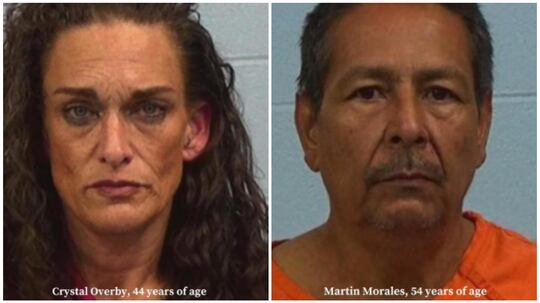 Crystal Overby, 44, (left) and Martin Morales, 54 (right).
