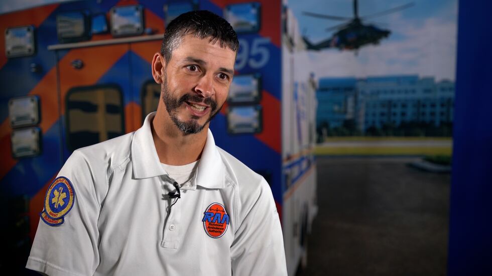 Harold Mayfield teaches basic EMT classes and says he tells his students that as soon as they...