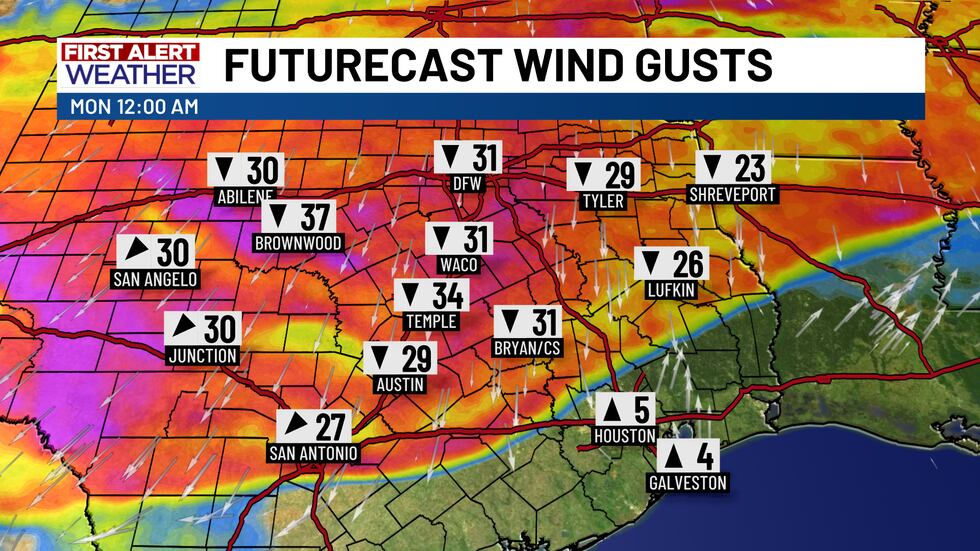 A STRONG cold front is set to blast through Sunday night and will drop temperatures notably...