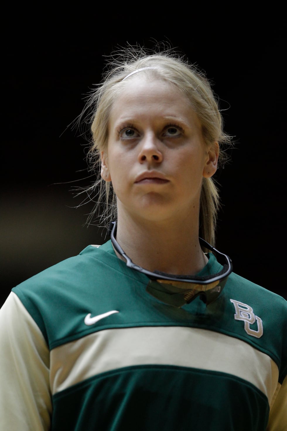 Baylor's Melissa Jones is seen before the start of an NCAA college basketball game against...