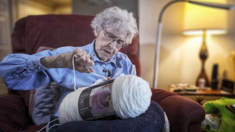 A woman in Vermont is celebrating her 103rd birthday by knitting hats for kids in her...