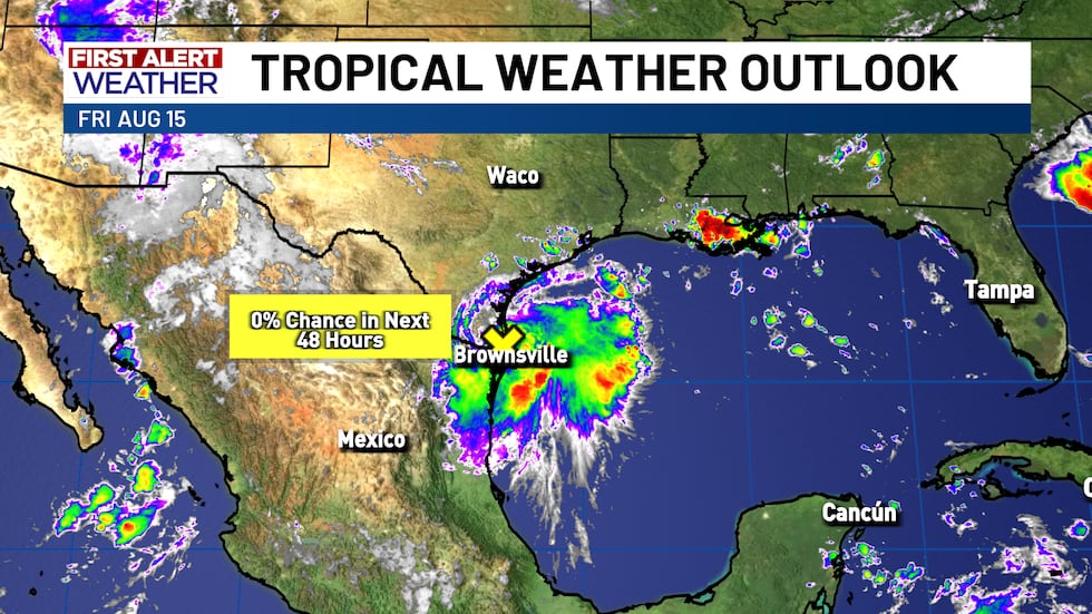 The disturbance in the Gulf will not develop much more, but will continue to bring humidity...