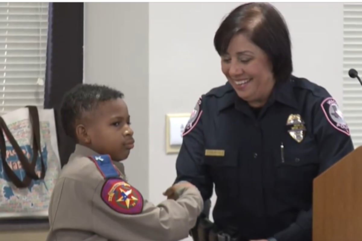 Waco Officer Ridge Texas boy afflicted with terminal brain cancer sworn in as honorary ...