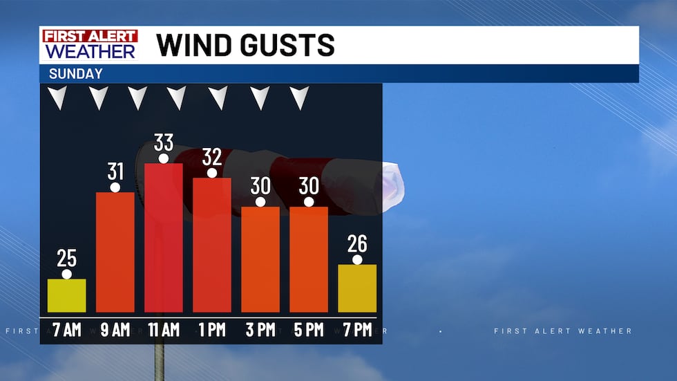 Sunday Wind Gusts