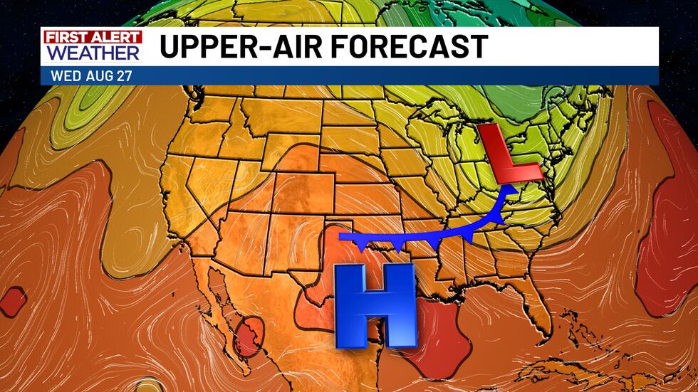 High pressure blocks the "cold" front from pushing all the way into Central Texas on...