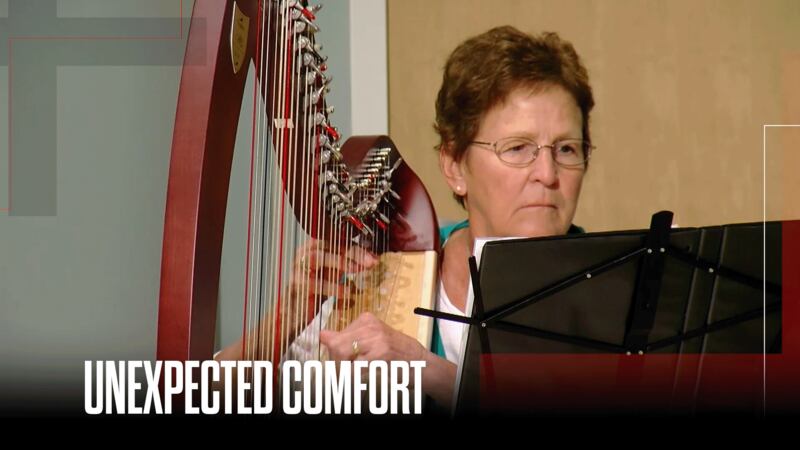Hospital harpist eases the wait for patients, visitors