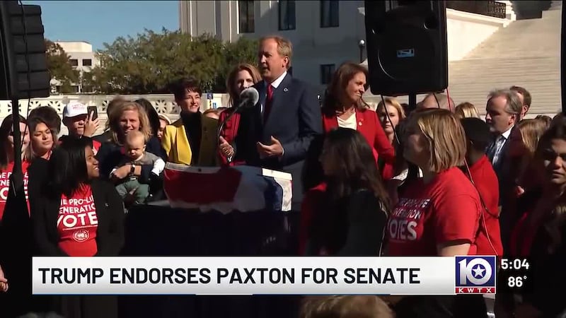 Trump endorses Ken Paxton for U.S. Senate