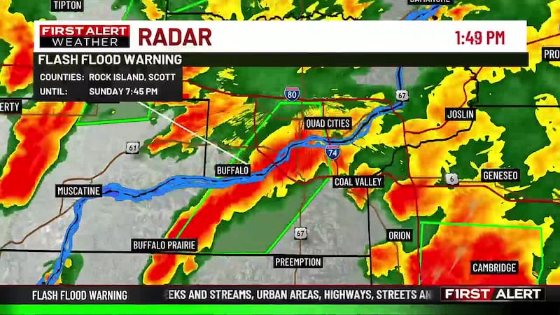 Lind said Interstate 80 also experienced significant flooding in the area of Route 40.