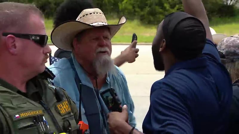 Protesters in Collin County, Texas