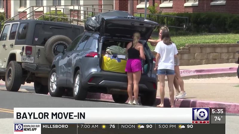 Baylor students move-in starts Wednesday