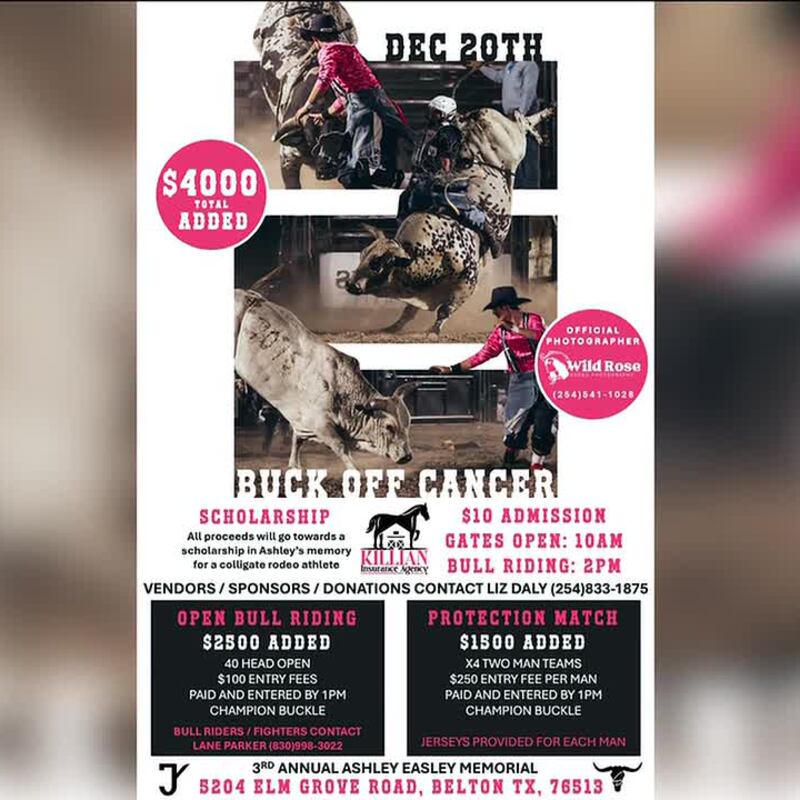 Aaron Presley and Liz Daly discuss 'Buck Off Cancer' in Belton (Dec 20) and 'Bulldog Brawl' in...