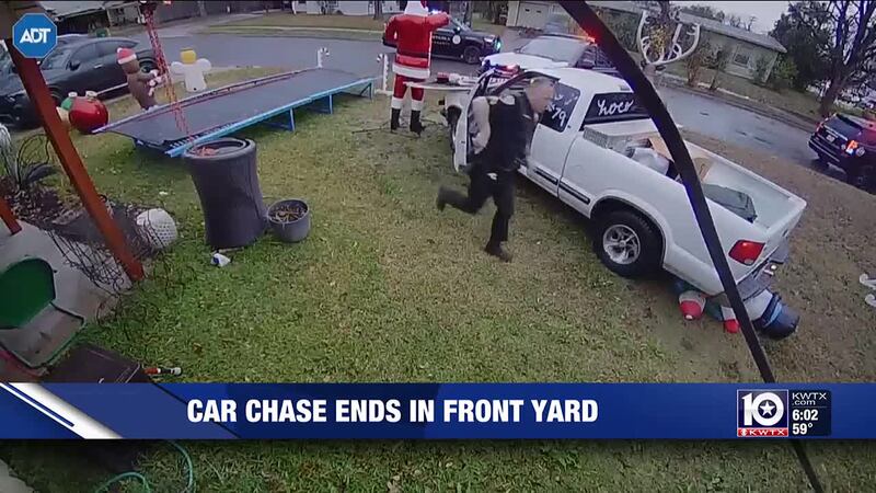 Man arrested after fleeing Belton police in stolen pickup, crashing into residence